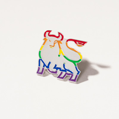 Bull Rainbow Pin