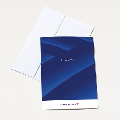 Bank of America Thank You Card - 25 Pack