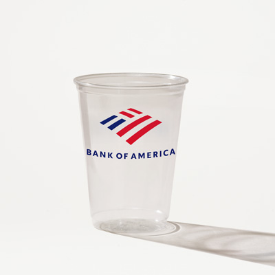 Bank of America 10-Ounce Plastic Cup - 50 Pack