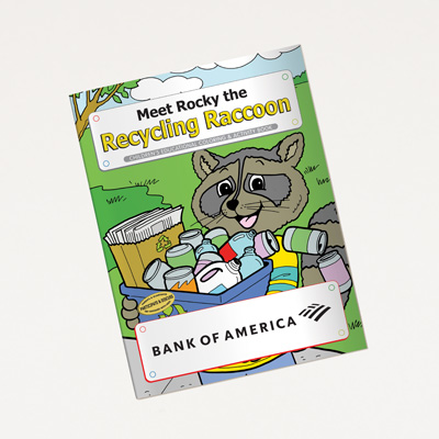 Bank of America Recycling Raccoon Coloring Book