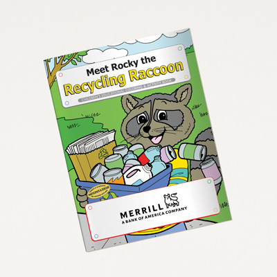 Merrill Recycling Raccoon Coloring Book