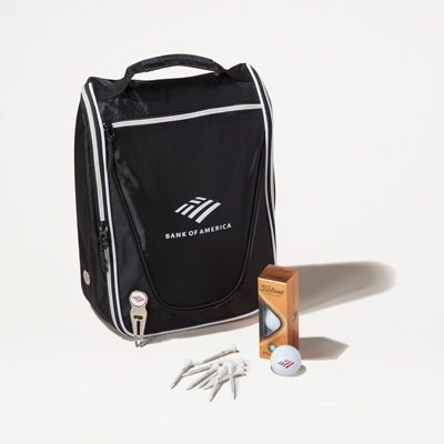 Bank of America Golf Shoe Bag and Gift Set