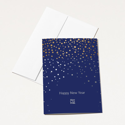 Bull New Year Celebration Card - 25 Pack