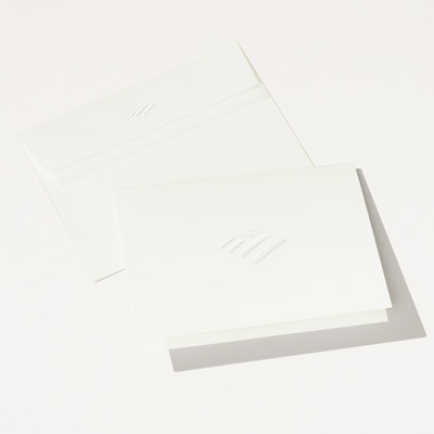 Flagscape Elegant Embossed Folded Note Card - 25 Pack