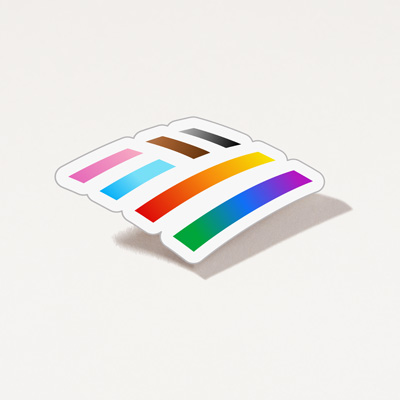 Flagscape Progress Rainbow Magnetic Lapel  Pin