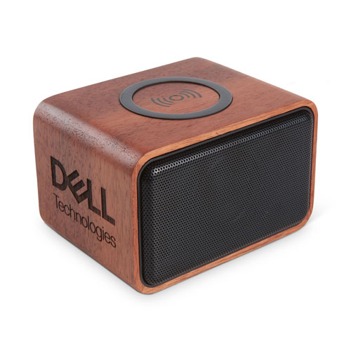 Dell Technologies Wooden Bluetooth® Speaker with Wireless Charging Pad