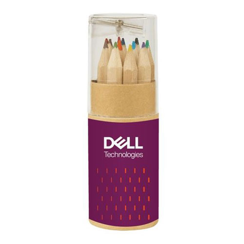 Colored Pencil Set In Tube With Sharpener