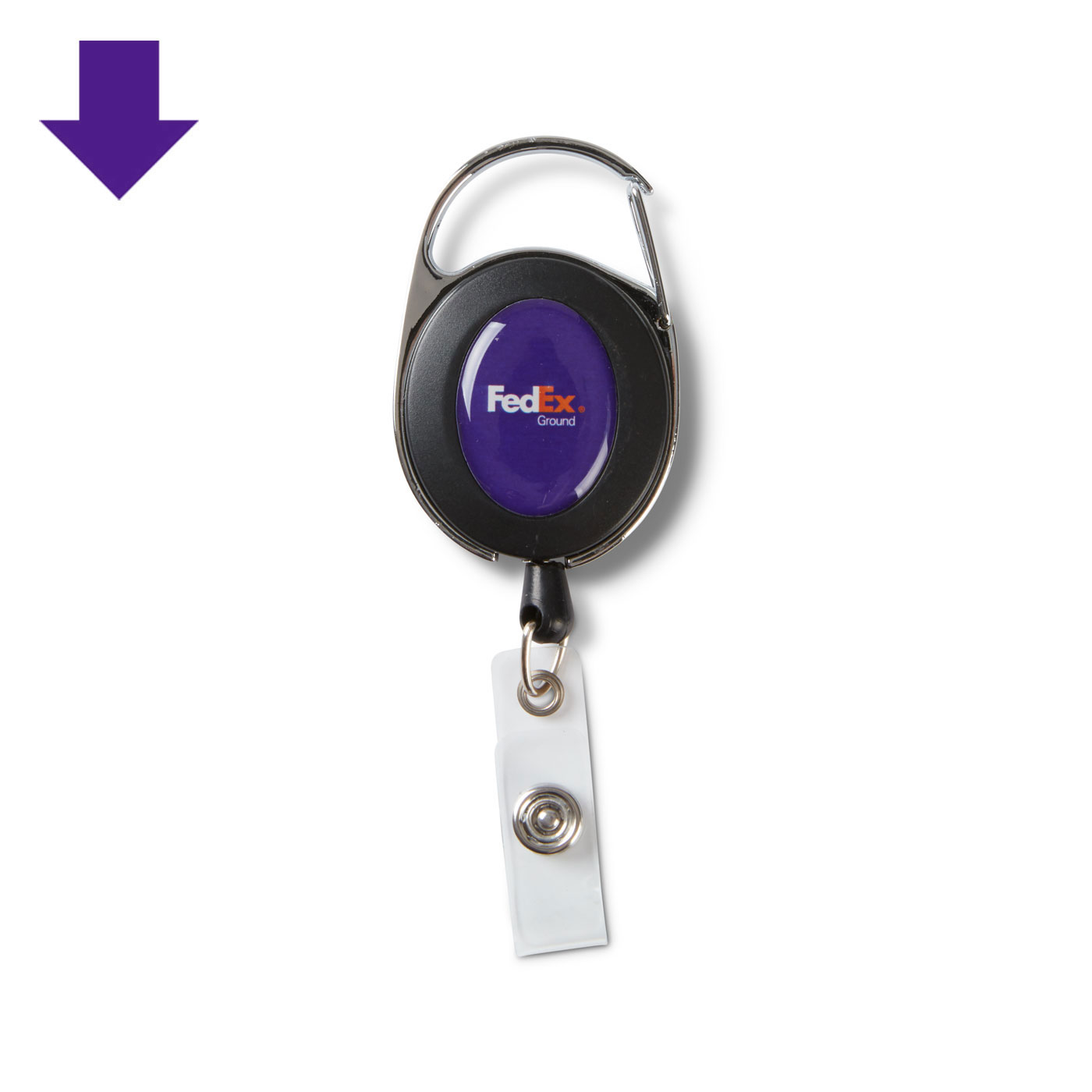 FedEx Logistics Retractable Carabiner Badge Reel (5 Pack)