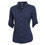 FedEx Ladies' Cutter & Buck Navy Striped Button Front Polo