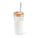 FedEx Glass Tumbler with Bamboo Lid