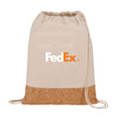FedEx Cotton and Cork Drawstring Bag