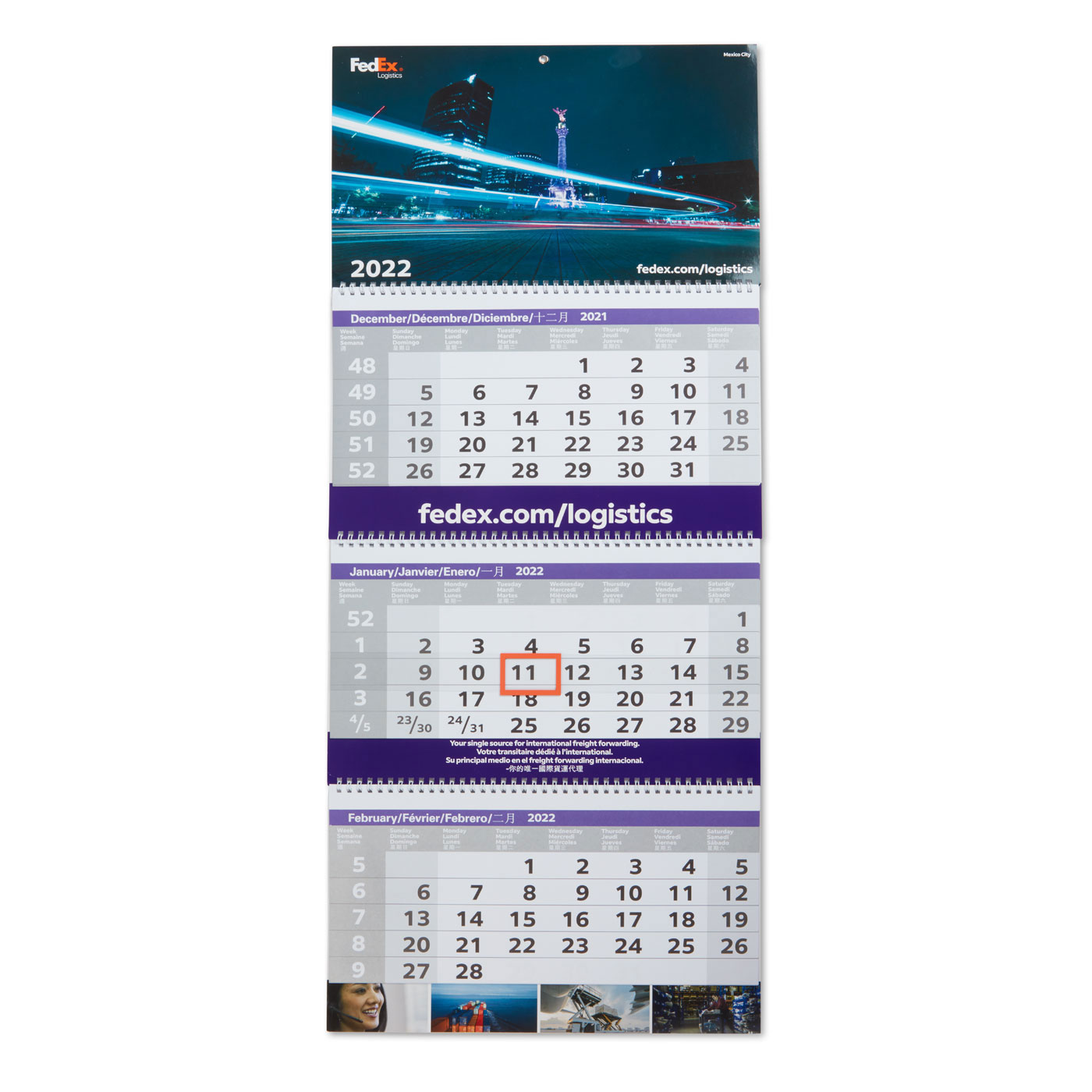 Fedex Calendar 2022 Fedex Logistics 2022 Calendar (25 Pack) | The Fedex Company Store