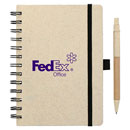 FedEx Office 5x7 Wheat Straw Notebook With Pen