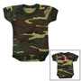 Infant Woodland Camo One-Piece with Red Logo