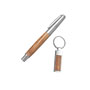 Wood Pen And Key Ring Set