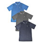 Men's Heather Polo With Sun Protection - NAVY