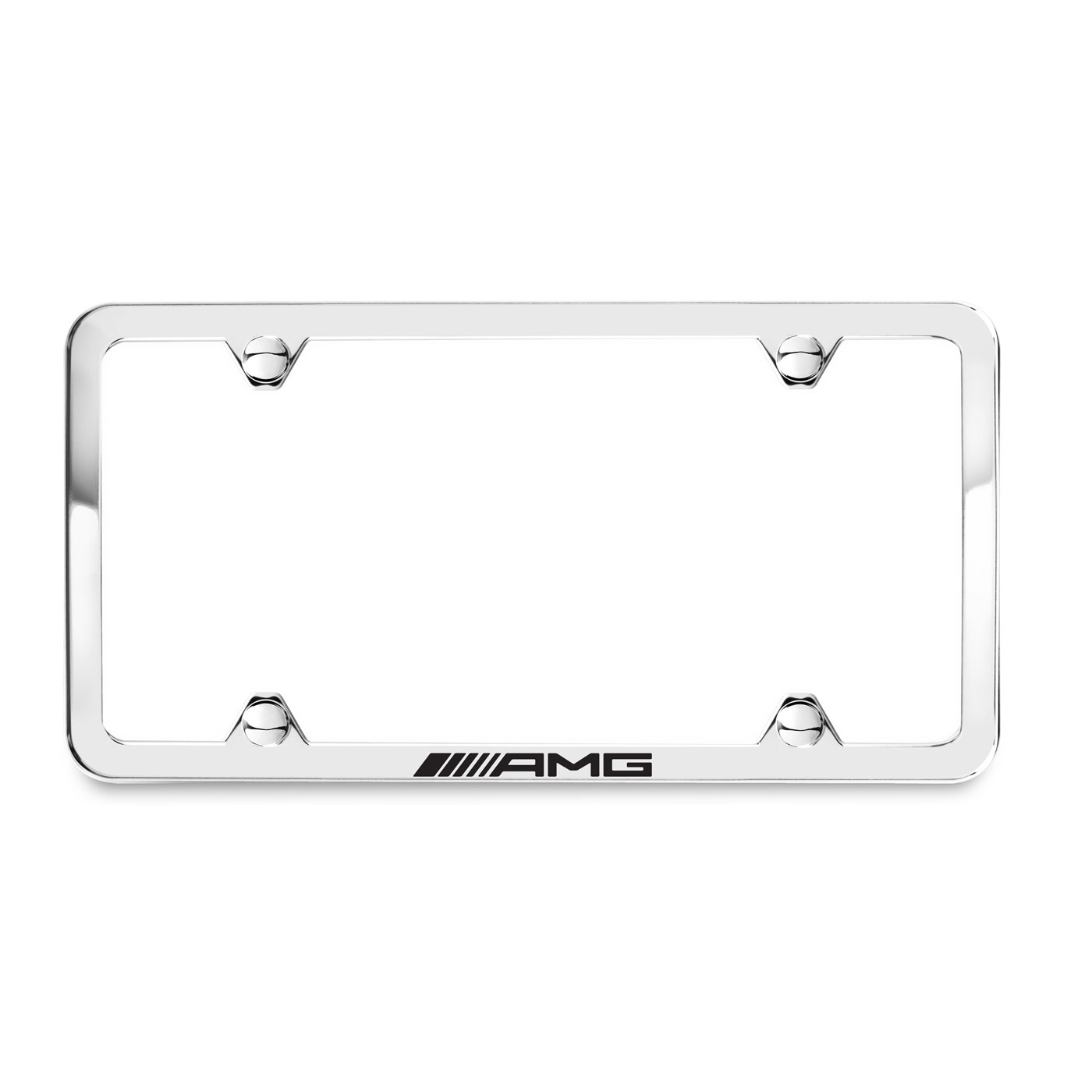 Fit Mercedes Benz Stainless Steel Chrome License Plate Frame Laser Engraved