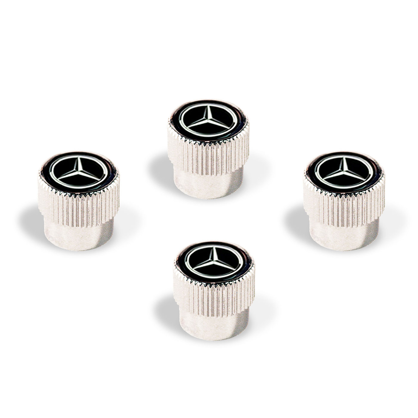 Chrome Valve Stem Caps Set of 4  Mercedes-Benz Lifestyle Collection