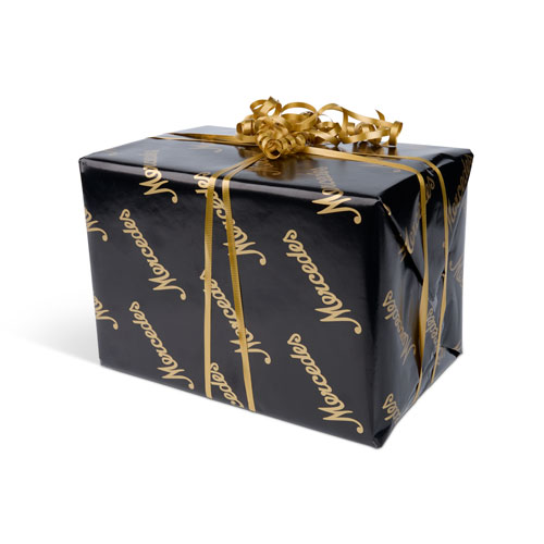 Gold Script Wrapping Paper