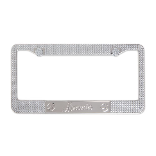 Mercedes Bling Metal Alloy License Plate Frame