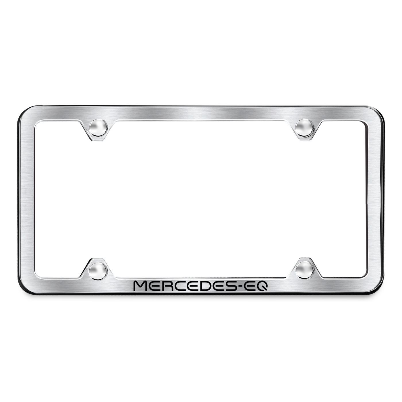 Fit Mercedes Benz Stainless Steel Chrome License Plate Frame Laser Engraved