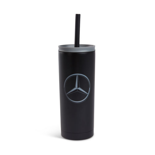Sierra Stainless Steel Tumbler with Silicone Straw