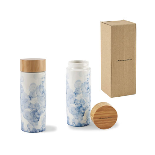 Ceramic Bottle with Bamboo Lid