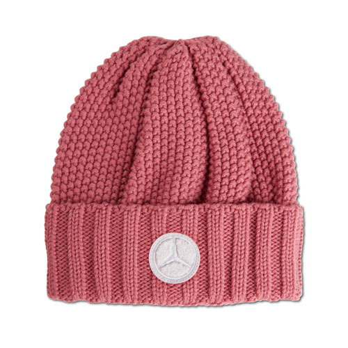 Rose Knit Beanie with Cuff