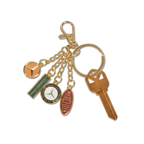 Charm Keychain with Box - Gold
