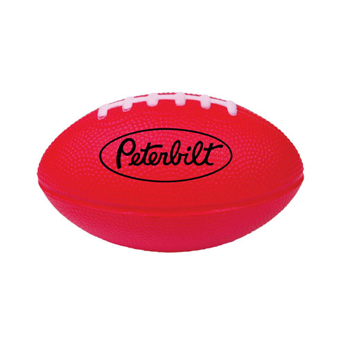 Red Foam Football Stress Reliever with Black Logo