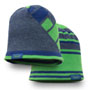 Green and Blue Abstract Reversible Beanie