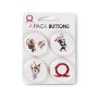 GOW Emoji 4 Pack Buttons