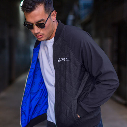PS5™ inspired Quilted Bomber Jacket