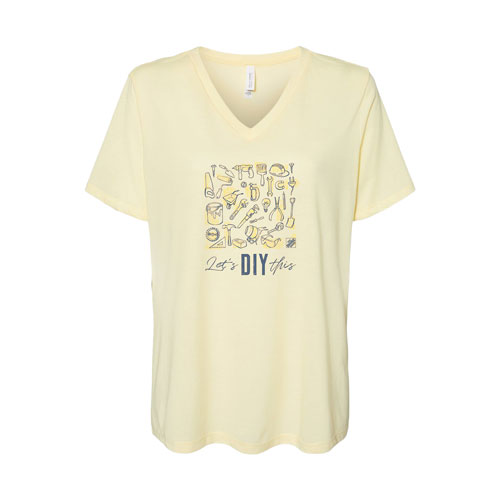 Ladies' DIY Relaxed Jersey V-Neck Tee