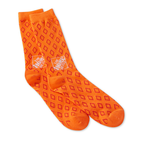 Orange Diamond Dress Socks