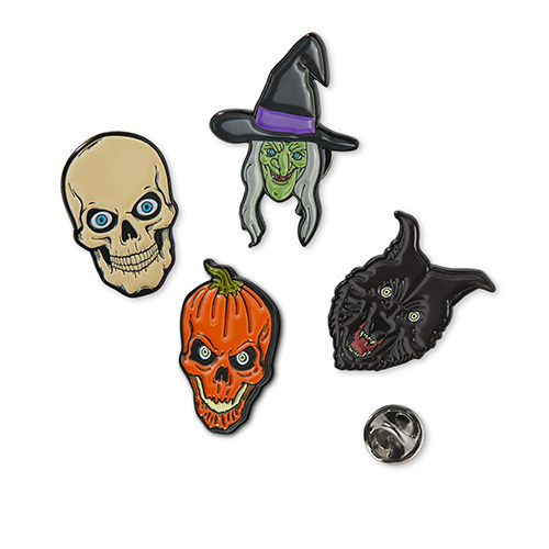 Halloween Lapel Pins (Set of 4)